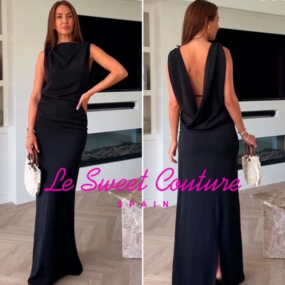 NWT Zara Open Back Maxi Evening Dress Size XS